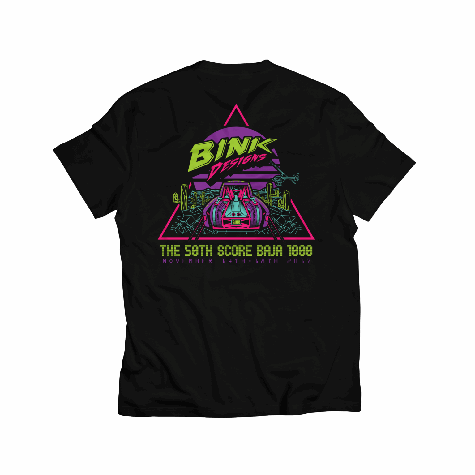 Bink Designs, Baja 1000 T-Shirt, 50th Baja 1000, Digital Media Company, San Diego Graphic Design, Digital Marketing, Apparel Printing, Apparel Design