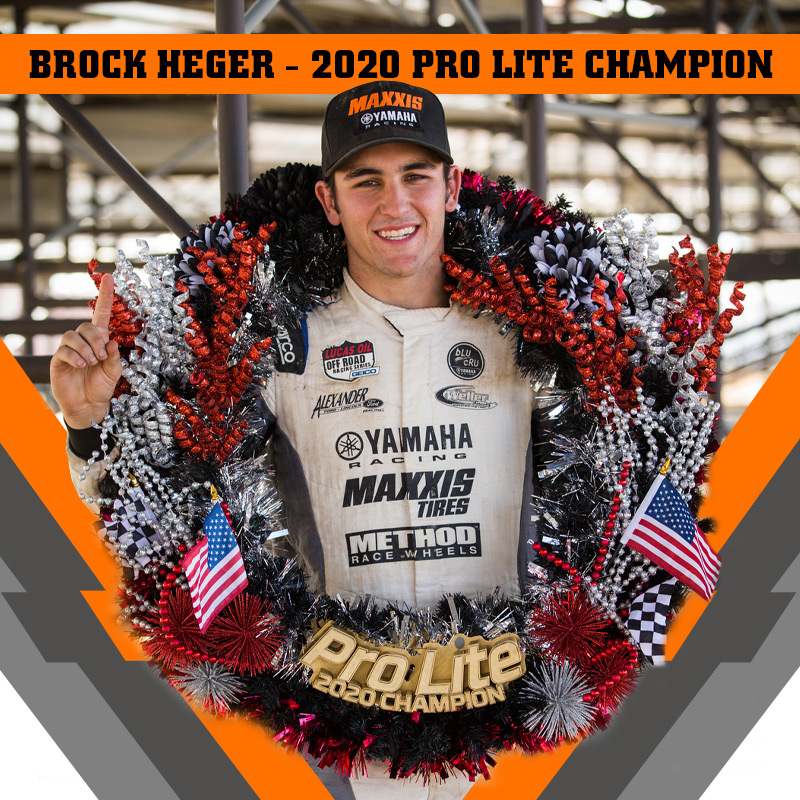 Brock Heger, 2020 Pro Lite Champion, Bink Designs