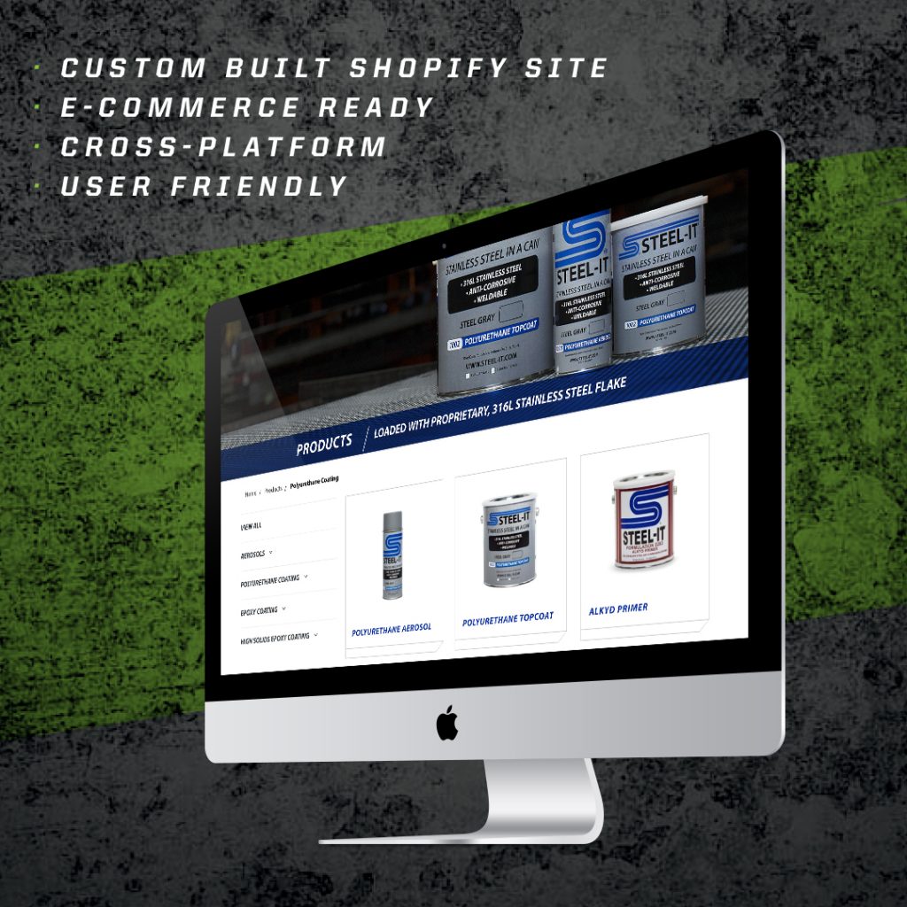 STEEL-IT Coatings, Website Development, Industrial Coatings, Automotive Coatings, Website Design
